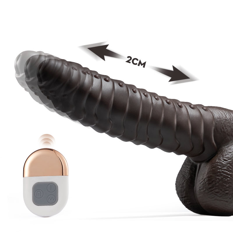 PANGOLIN 3 W 1 Bardziej Realistyczne Dildo 24CM-Brązowy